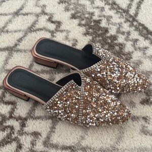 Women's Glittering Slip-On Mules